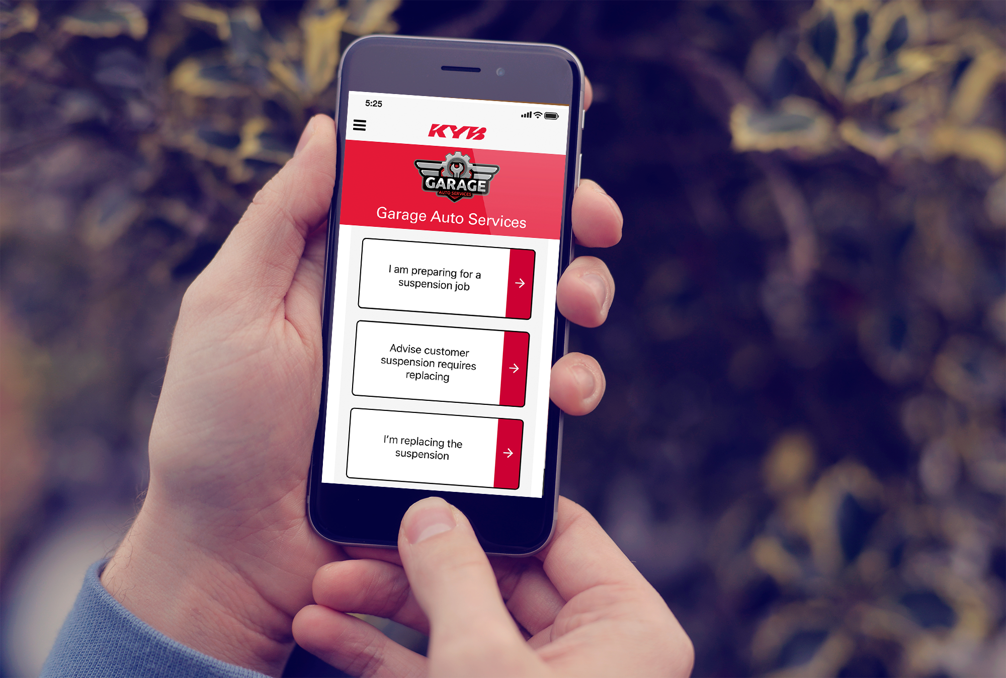 KYB Suspension Solutions App Deutsch