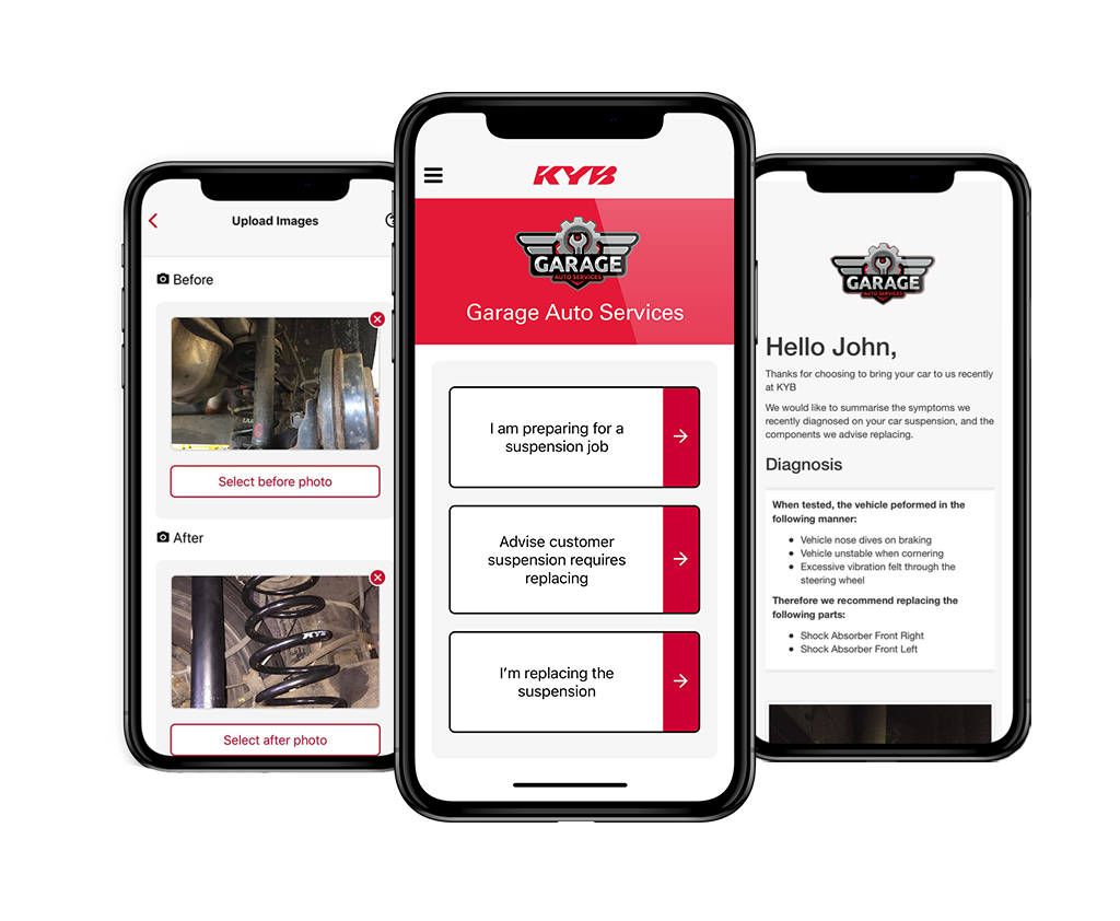 KYB Suspension Solutions App Deutsch
