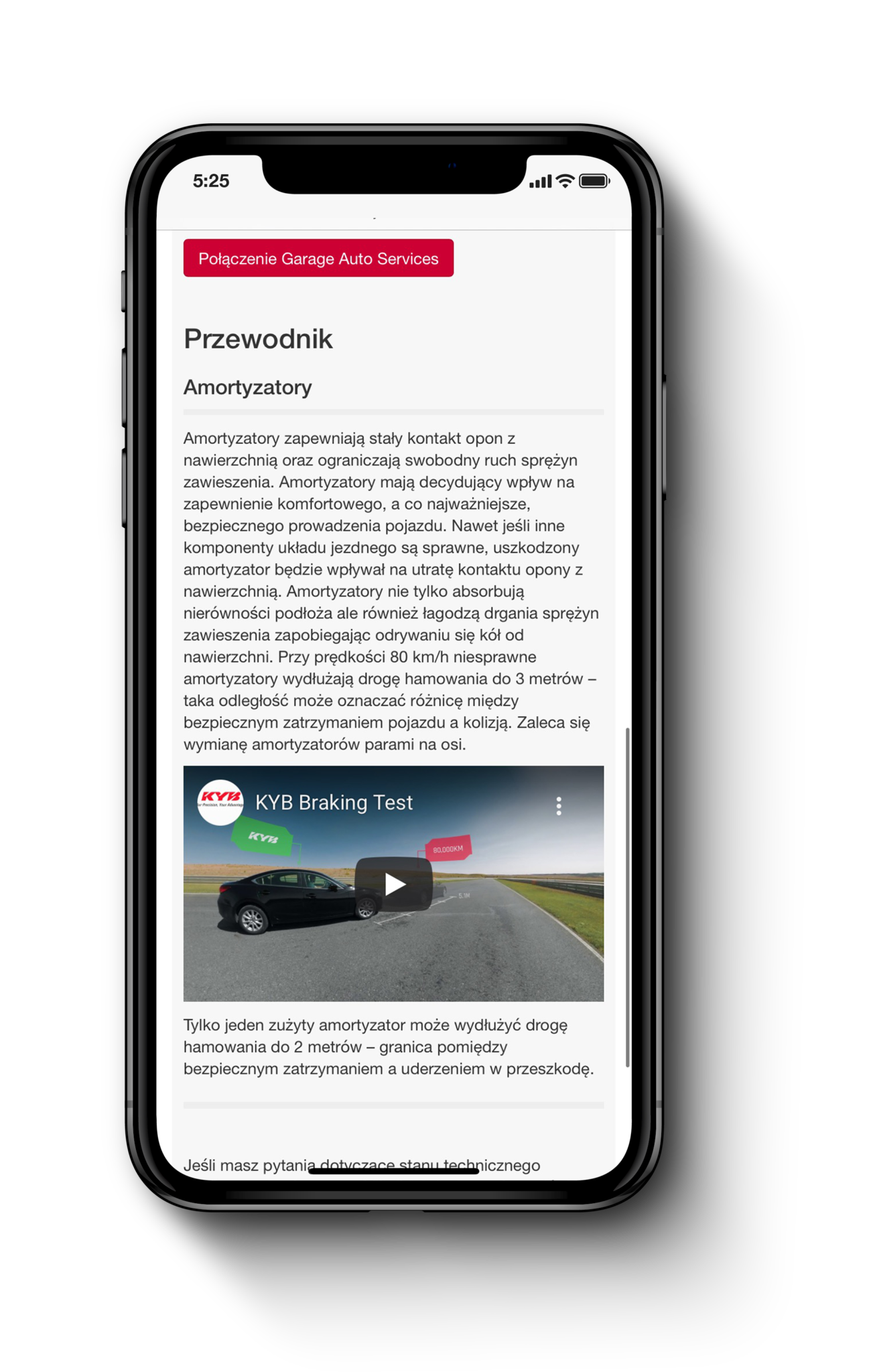 Mobilna aplikacja KYB Suspension Solutions KYB Polska