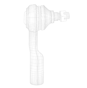 KYB Tie Rod End Drawing